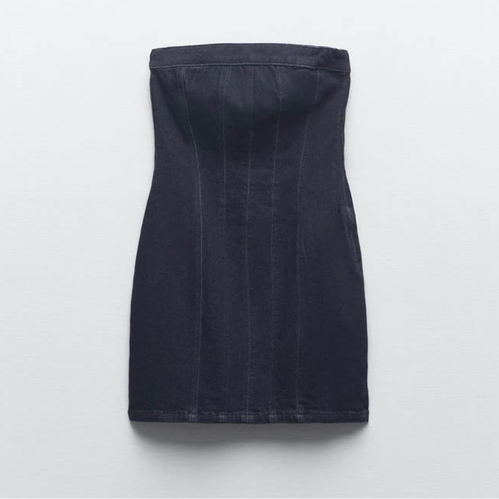 Zara Denim Corsetry Dress Indigo Gem